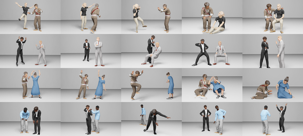 InterAct: A Large-Scale Dataset of Dynamic, Expressive and Interactive Activities between Two People in Daily Scenarios